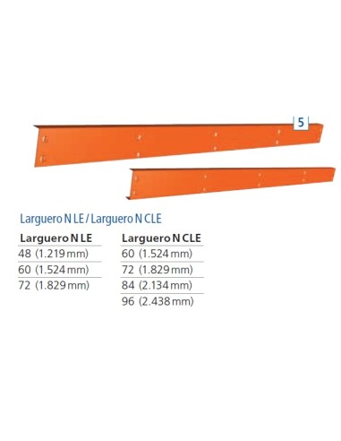 LARGUERO N CLE-84 DE 2134x80x30mm /...