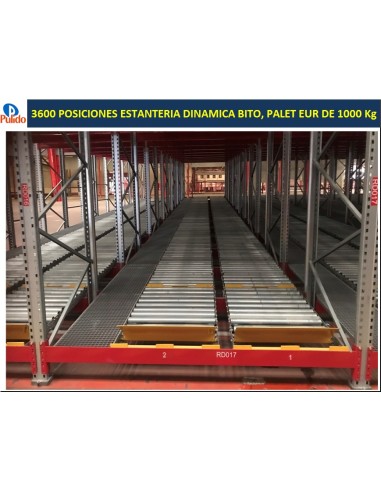 3600 POSICIONES ESTANTERIA DINAMICA...