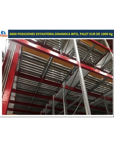 3600 POSICIONES ESTANTERIA DINAMICA...