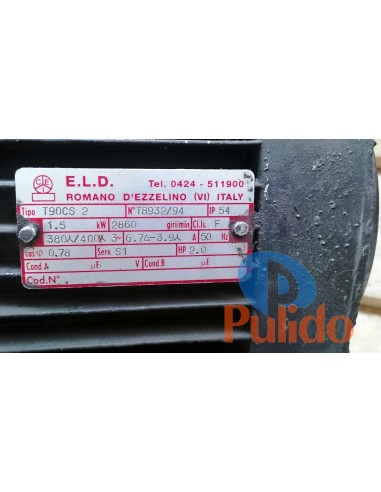MOTOR ELECTRICO E.L.D. 1.5 KW
